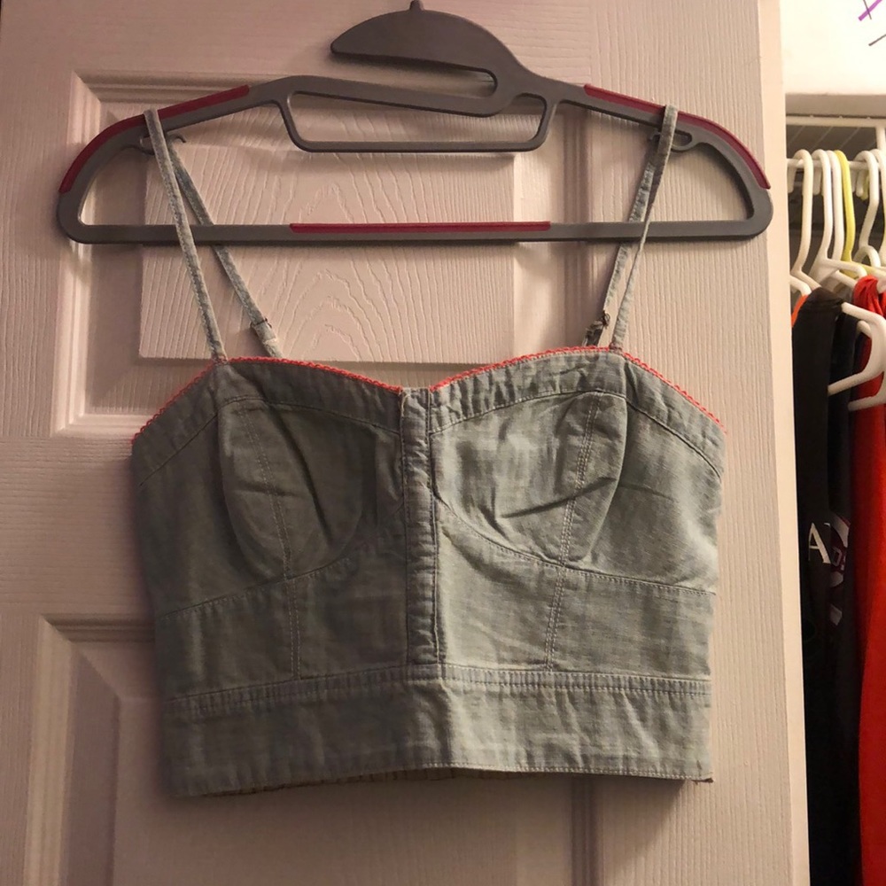 Denim looking crop too